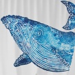 Shower Curtain Whale